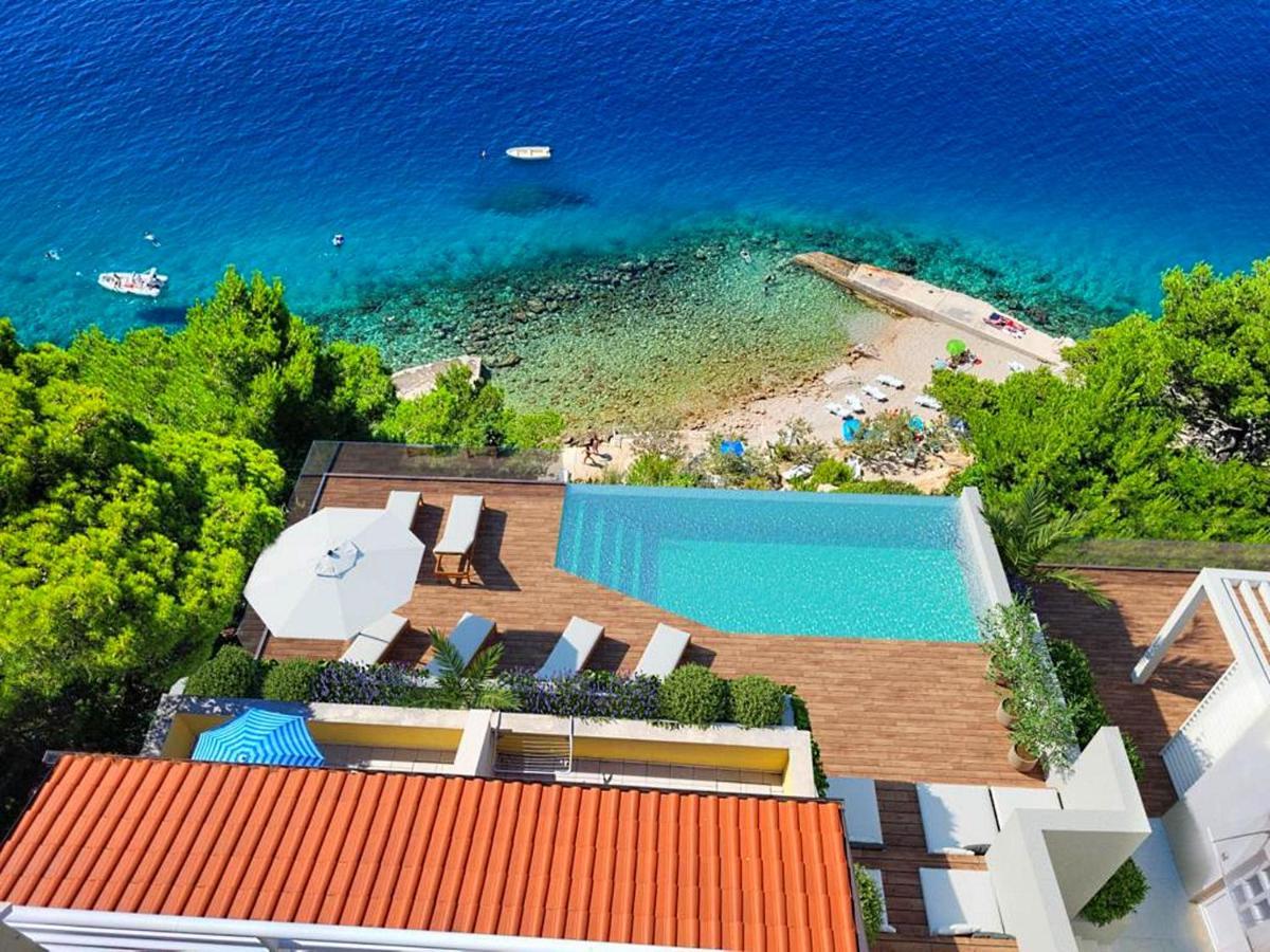 Luxury Apartments Villa Ruzmarina With New Heated Infinity Pool And Lounge Area Marusici  Buitenkant foto