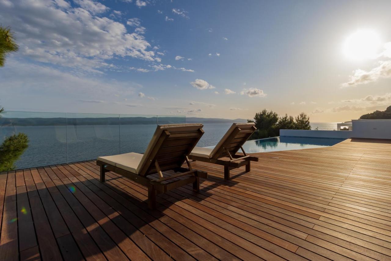 Luxury Apartments Villa Ruzmarina With New Heated Infinity Pool And Lounge Area Marusici  Buitenkant foto