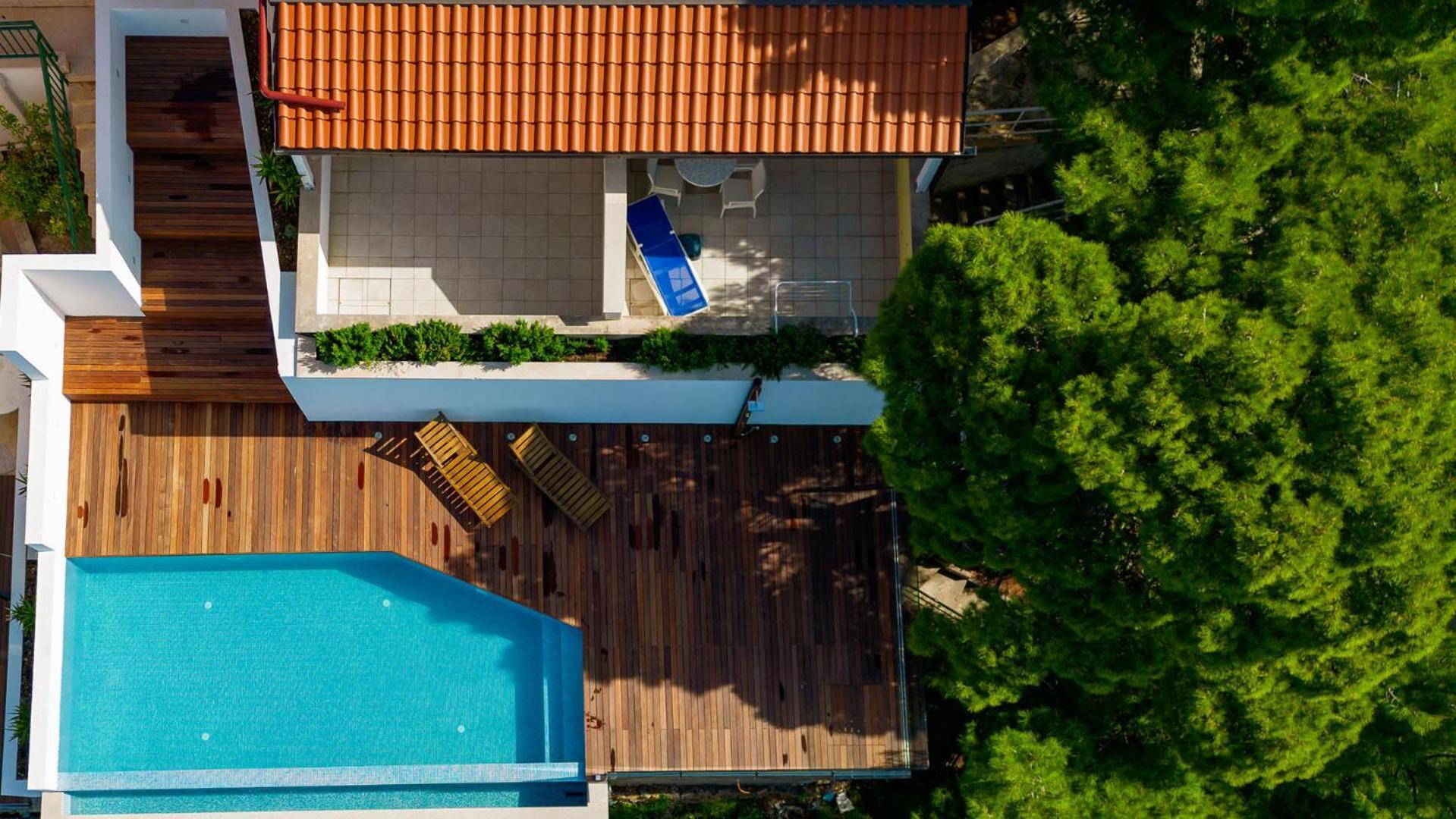 Luxury Apartments Villa Ruzmarina With New Heated Infinity Pool And Lounge Area Marusici  Buitenkant foto