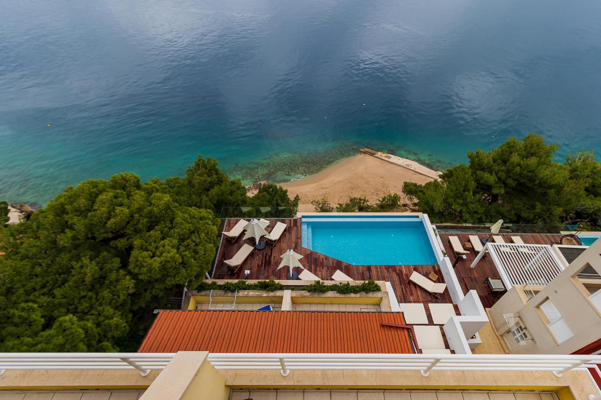Luxury Apartments Villa Ruzmarina With New Heated Infinity Pool And Lounge Area Marusici  Buitenkant foto